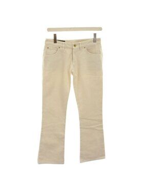 Gucci Cotton Denim Flared Pants Jeans Low Light Beige 38